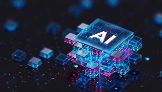 Chip com a sigla AI representando investimento em inteligência artificial