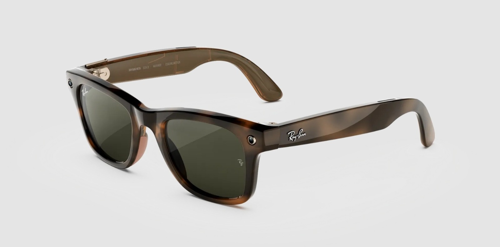 Ray-Ban Meta Wayfarer com acabamento tartaruga