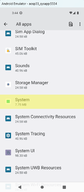 Lista de apps do Android com o componente "System" usado pelo malware