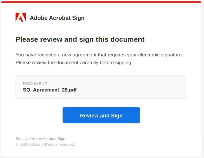 PDF intermediário com o botão que esconde o link malicioso