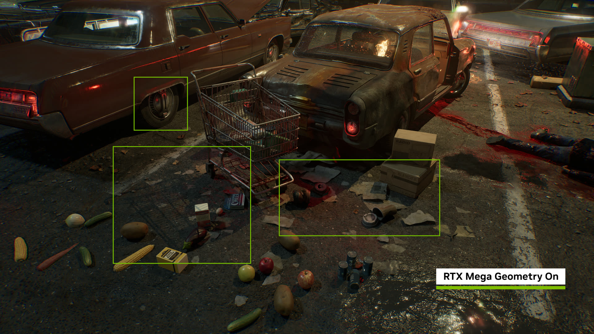 Comparação de Gears of War: E-Day com RTX Mega Geometry ativado