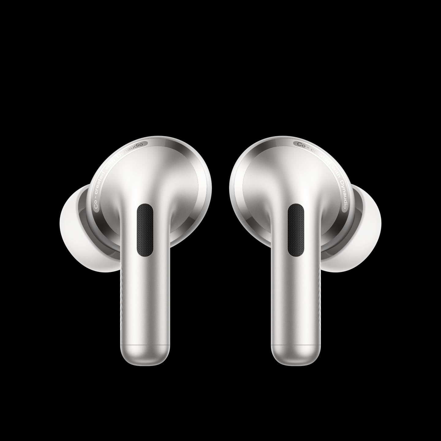 Par de fones OPPO Enco X4 prateados