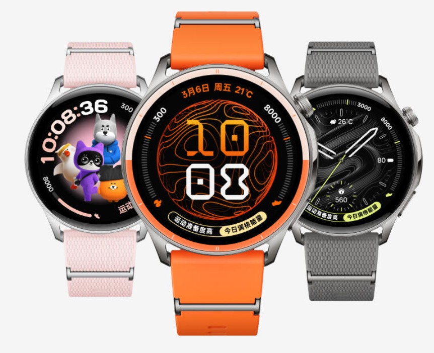 Três cores do OPPO Watch S2 lado a lado