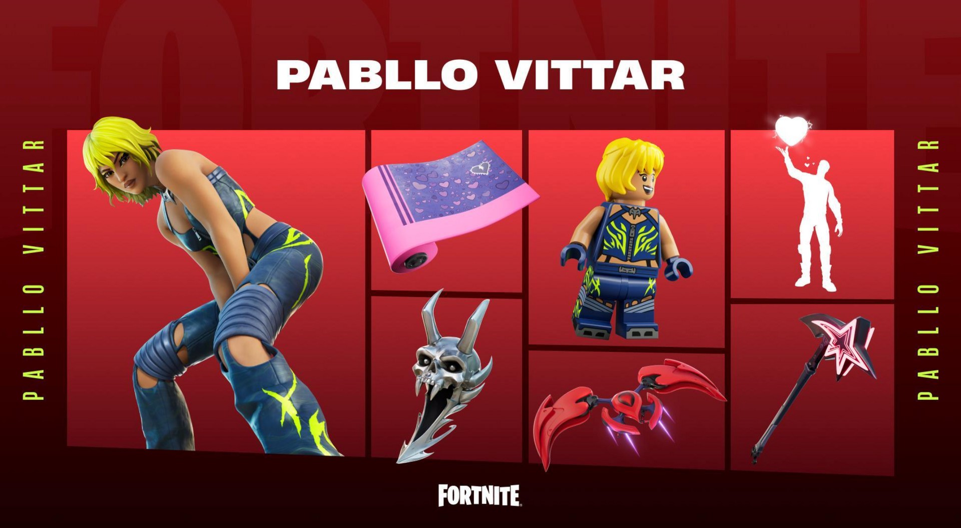 Itens do Locker Bundle da Pabllo Vittar no Fortnite