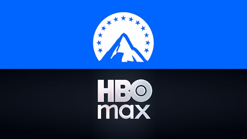 Logos do Paramount+ e da HBO Max, que passam a pertencer à mesma empresa