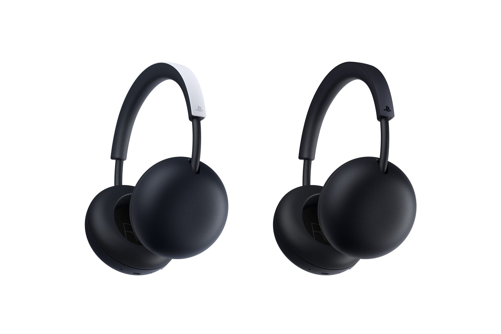 PlayStation Pulse nas cores branca e Midnight Black, lado a lado