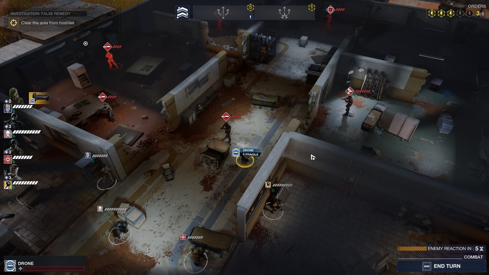 Combate tático por turnos em visão isométrica em Rainbow Six Tactics