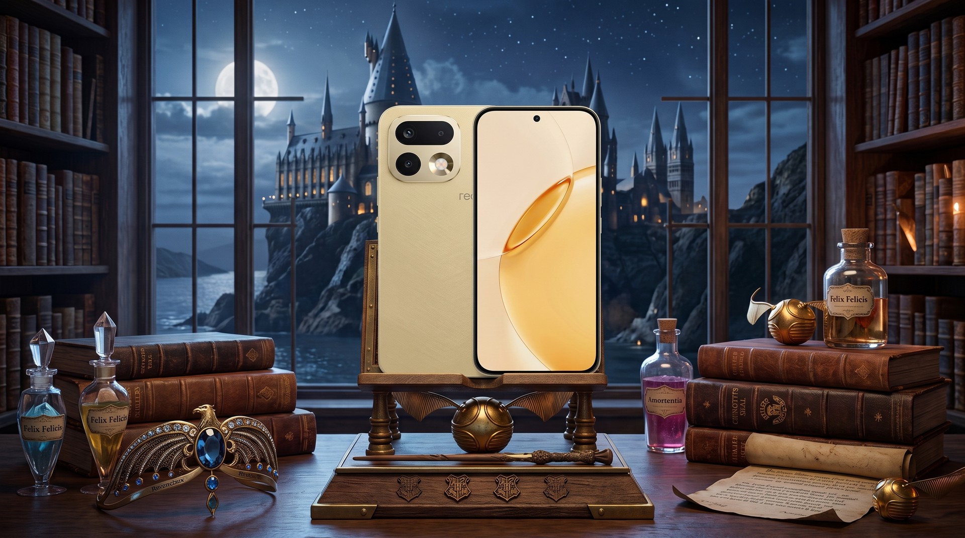 Realme 16 Pro 5G Harry Potter Edition é oficial e vem em caixa que imita baú de Hogwarts