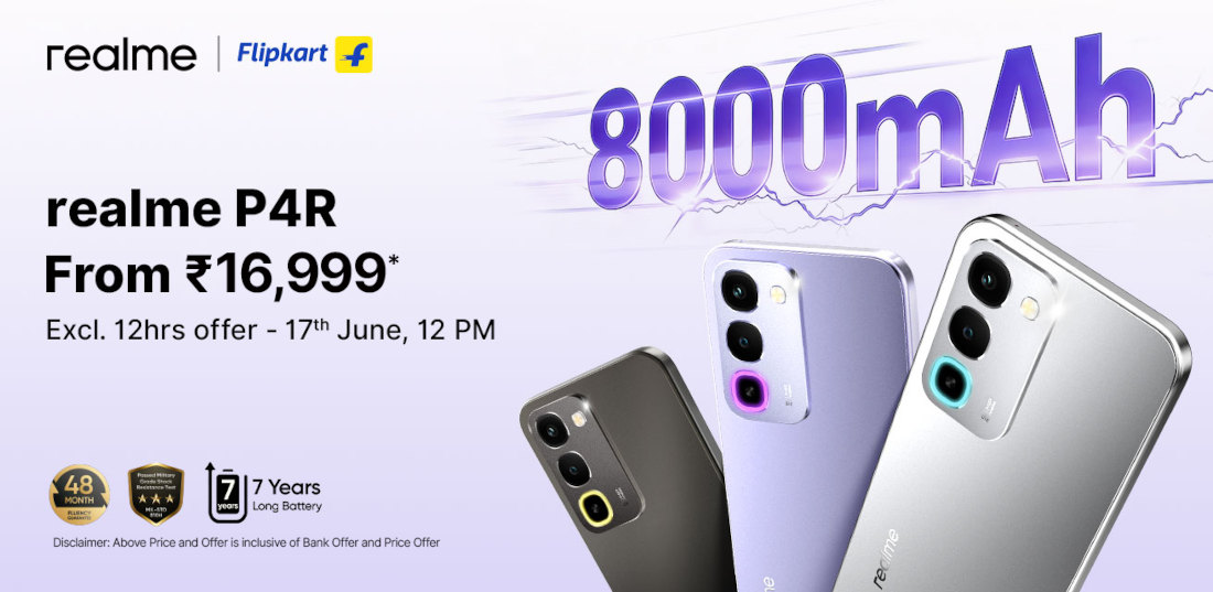 Preço e ofertas de lançamento do Realme P4R 5G na Índia
