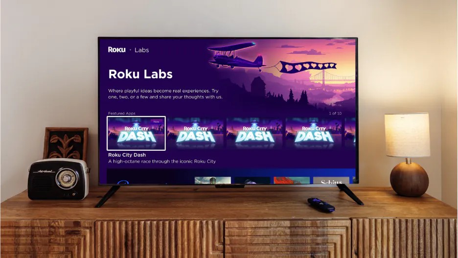 Seção Roku Labs com apps experimentais