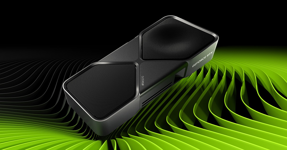 GeForce RTX 5070 Founders Edition em imagem oficial da Nvidia