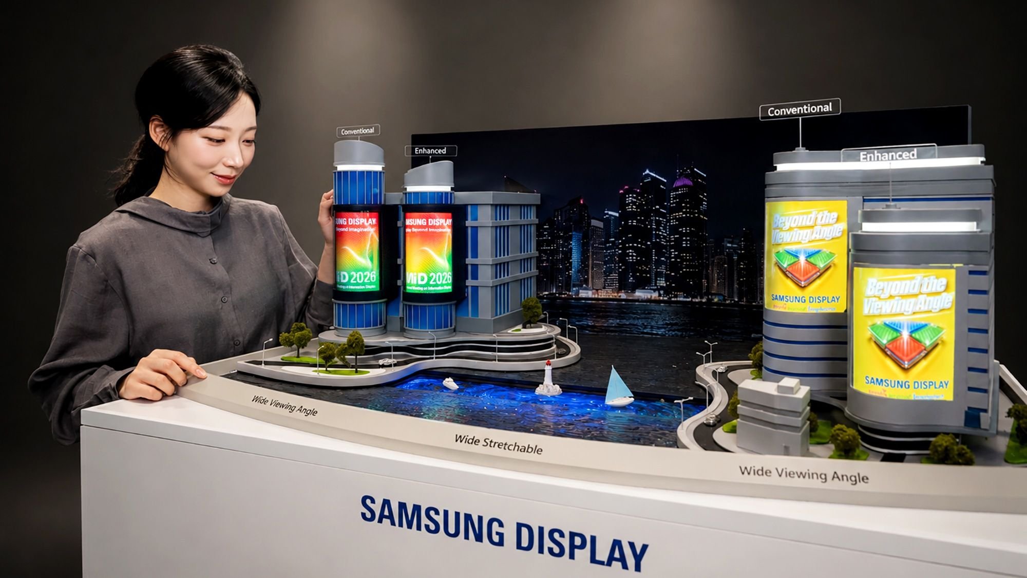 Tela enrolável Samsung com distribuição uniforme de brilho