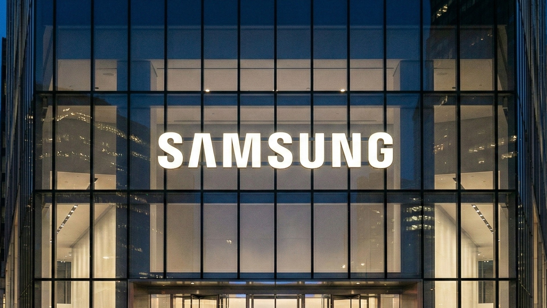 Fachada de uma loja da Samsung