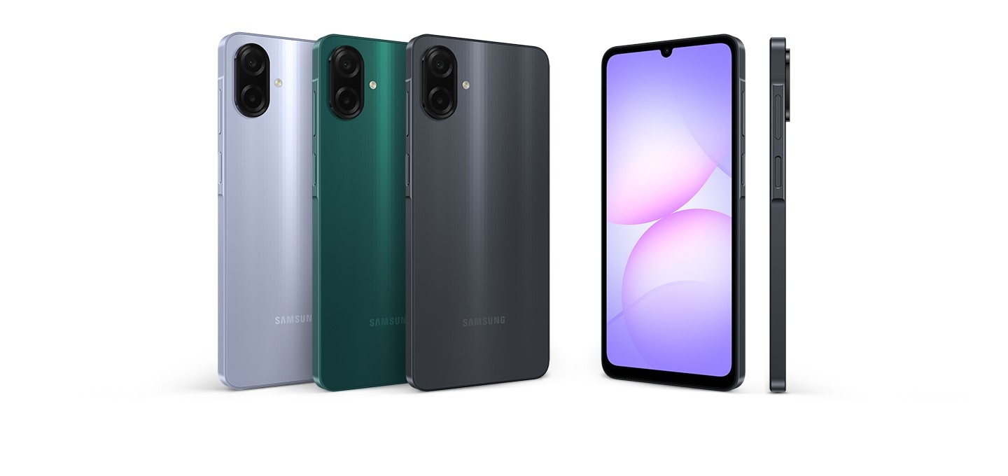 Galaxy A07s em variação de cor apresentada no lançamento
