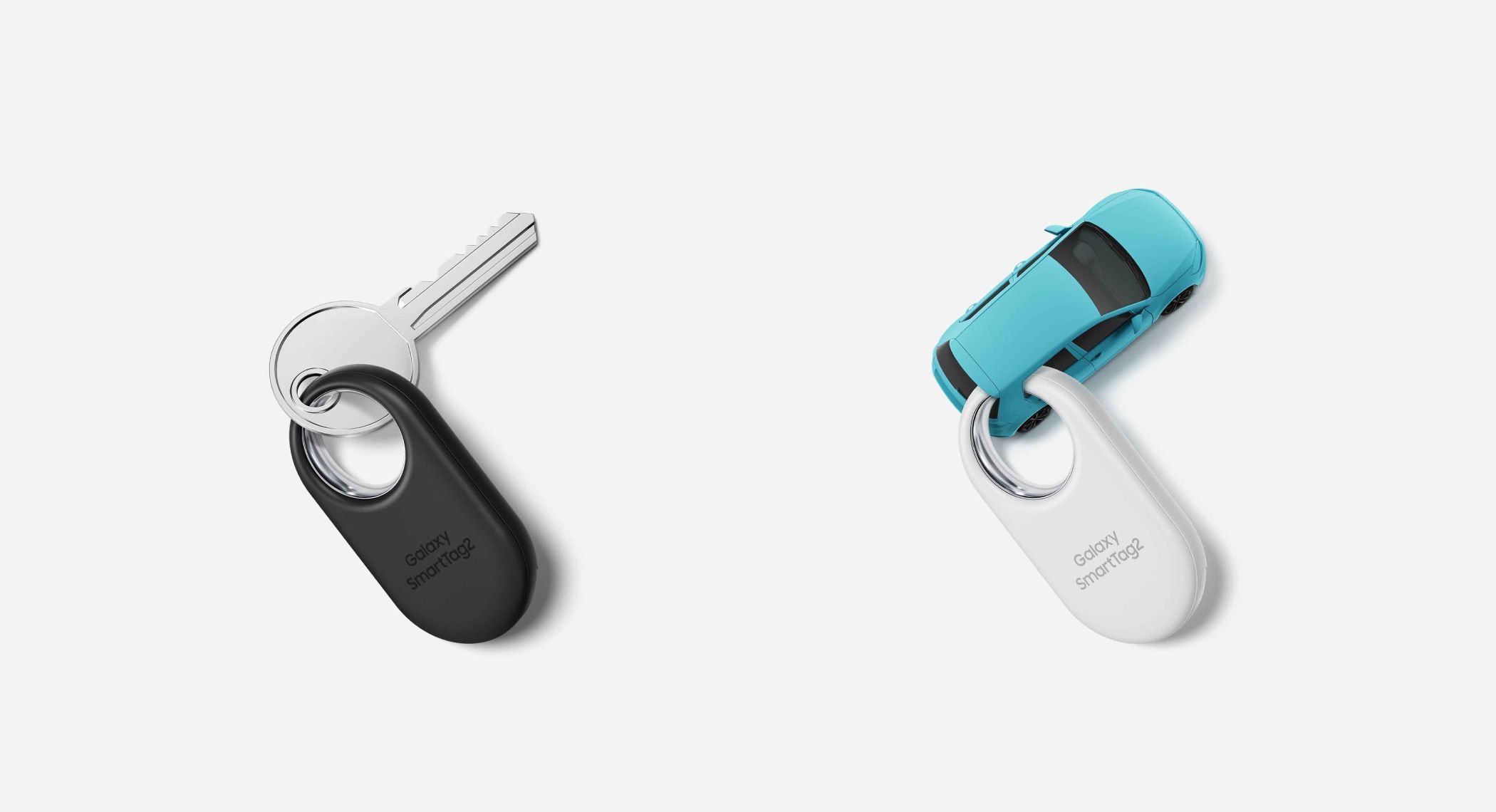 Galaxy SmartTag 2, modelo atual da Samsung com furo para chaveiro