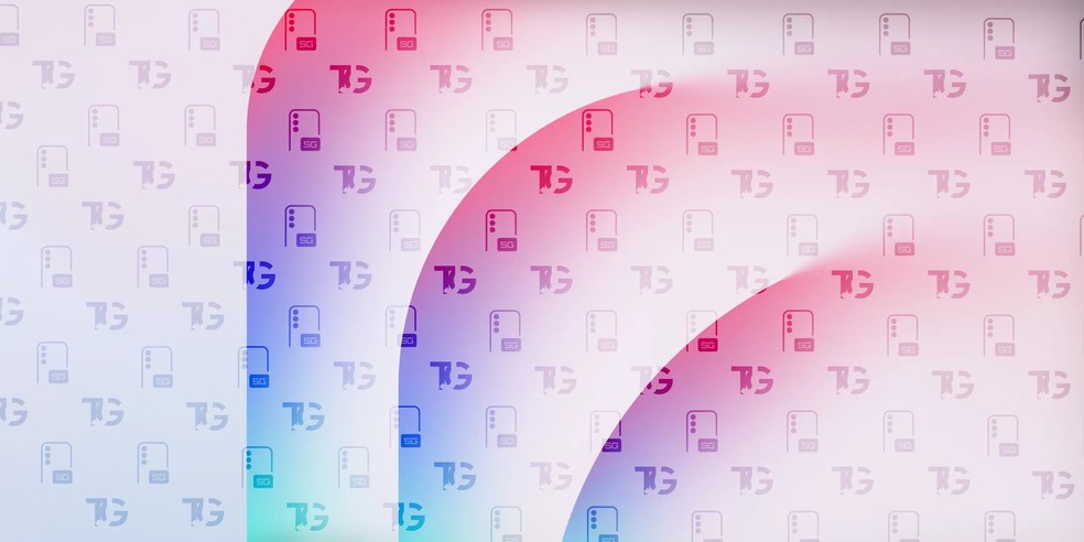 Banner da One UI 9.5 com formas curvas e degradê multicolorido