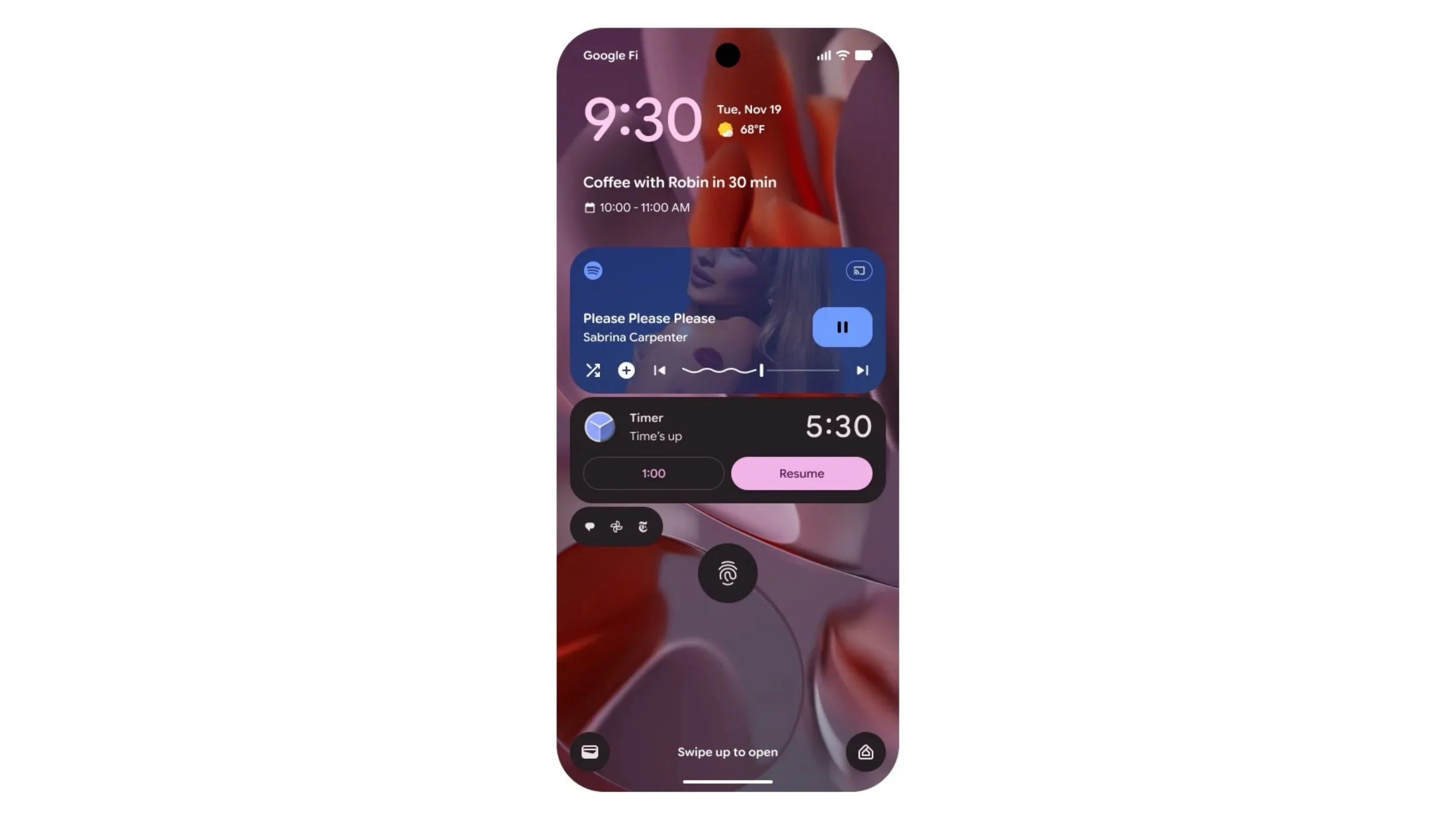 Conceito da Now Bar na One UI 9.0 com a base do Android 17