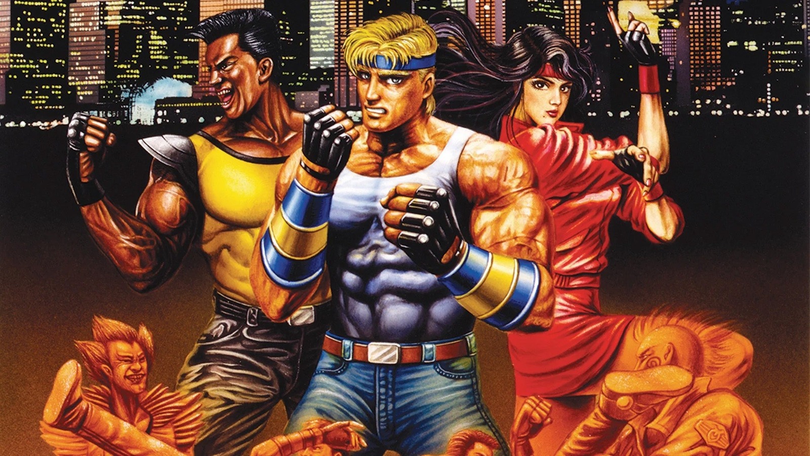 Arte clássica de Streets of Rage, que terá filme live-action fora do acordo com a Netflix
