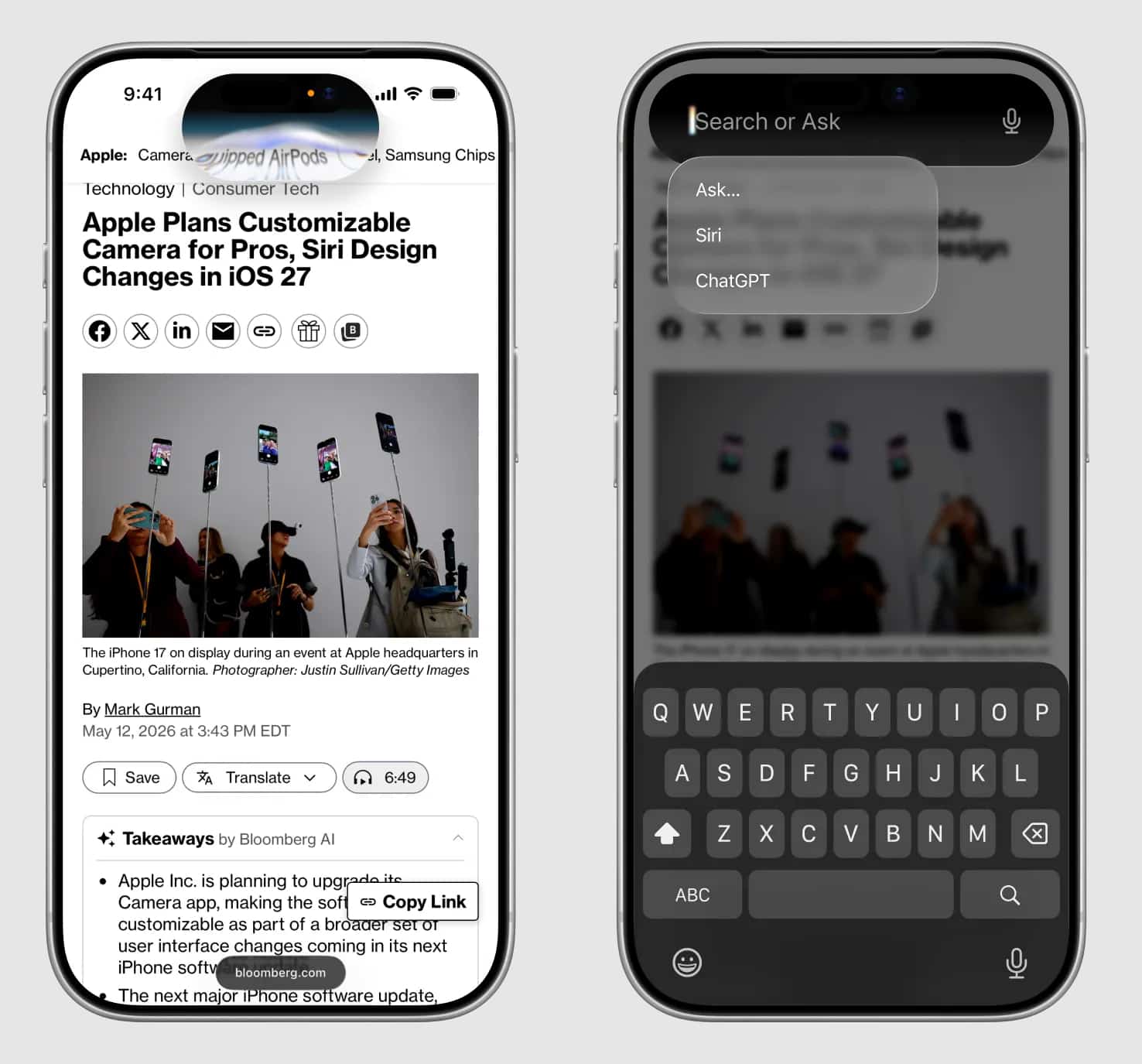 Siri pode virar app próprio e sincronizado entre iPhone, iPad e Mac no iOS 27