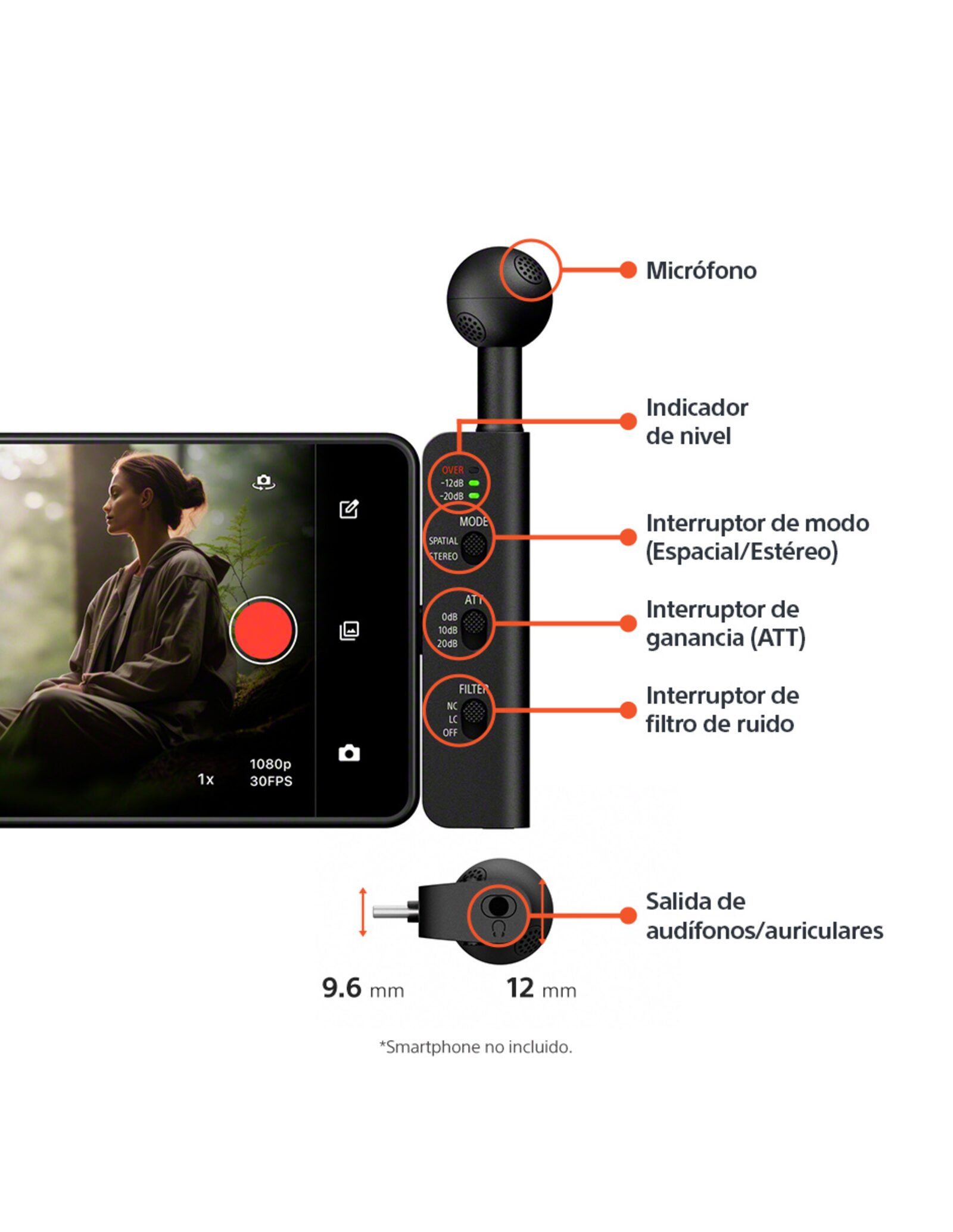 Sony ECM-AX10: microfone USB-C para celular grava áudio espacial no formato Eclipsa Audio