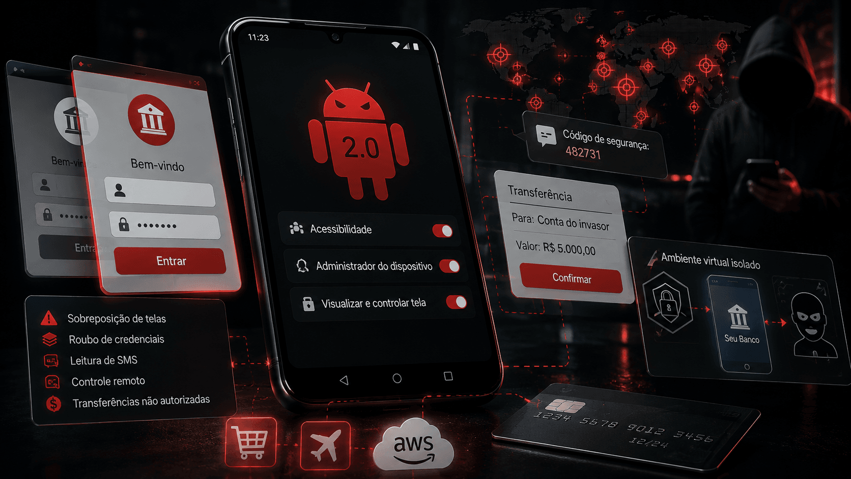 ToxicPanda 2.0 e GoldDigger: nova onda de vírus para Android mira bancos brasileiros