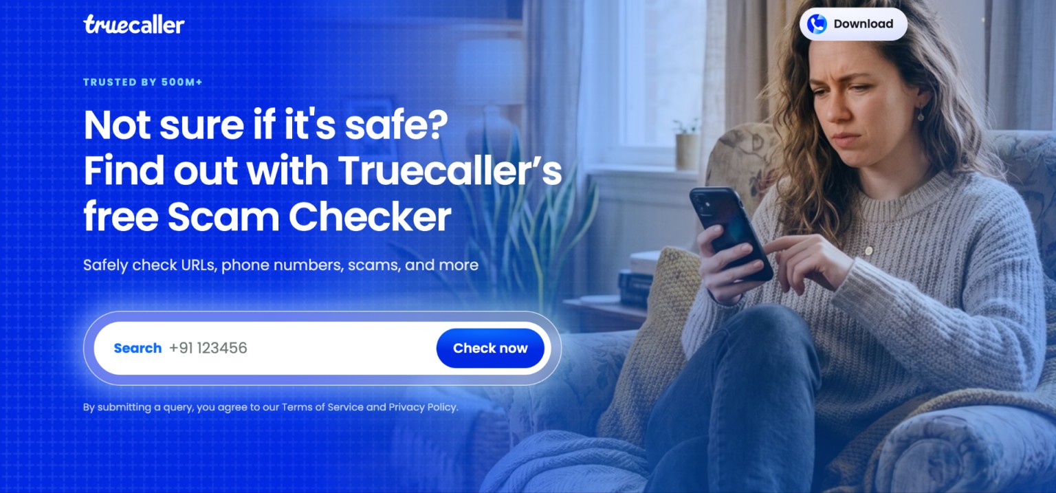 Truecaller Scam Checker: ferramenta grátis checa número, link e mensagem suspeita sem app