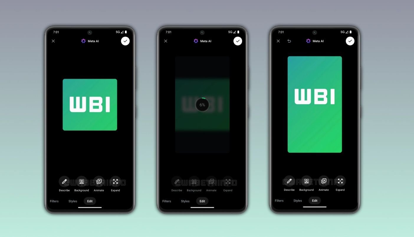 WhatsApp testa IA para editar e expandir imagens antes do envio
