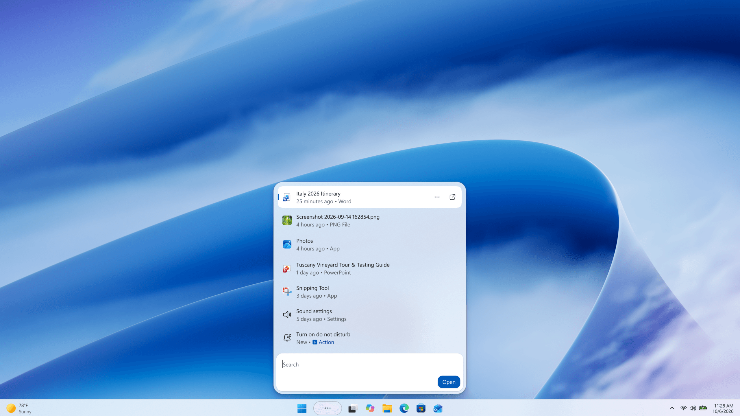 Windows 11 testa busca que muda ajustes e organiza janelas por texto