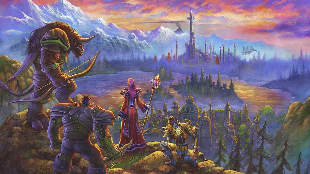 Cena de World of Warcraft: Forever mostrando Azeroth com a nova iluminação