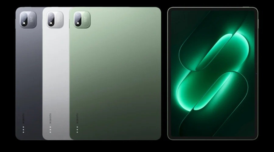Traseiras do Xiaomi Pad 9 Pro e a tela acesa