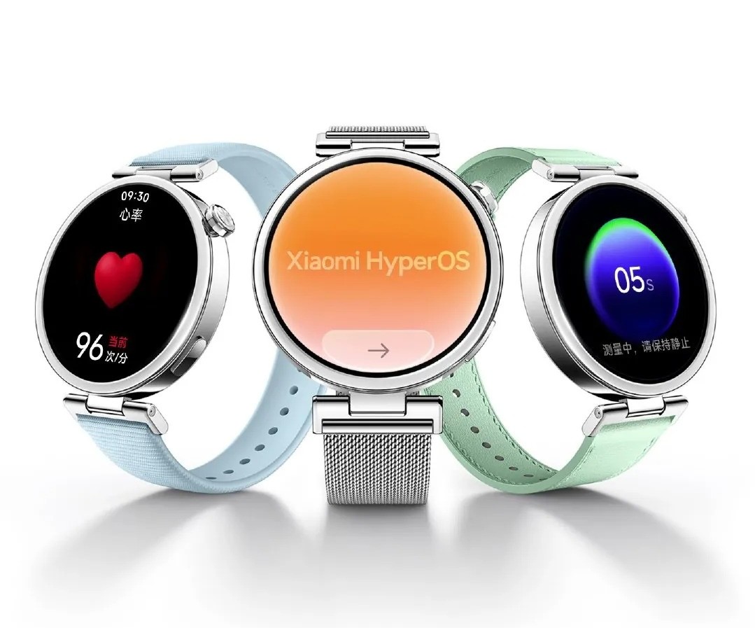 Xiaomi Watch S5 de 41 mm com HyperOS 4 em fundo branco